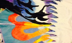 The pattern is really coming together as I near completion on painting.