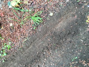 Preparing a channel to set bricks in